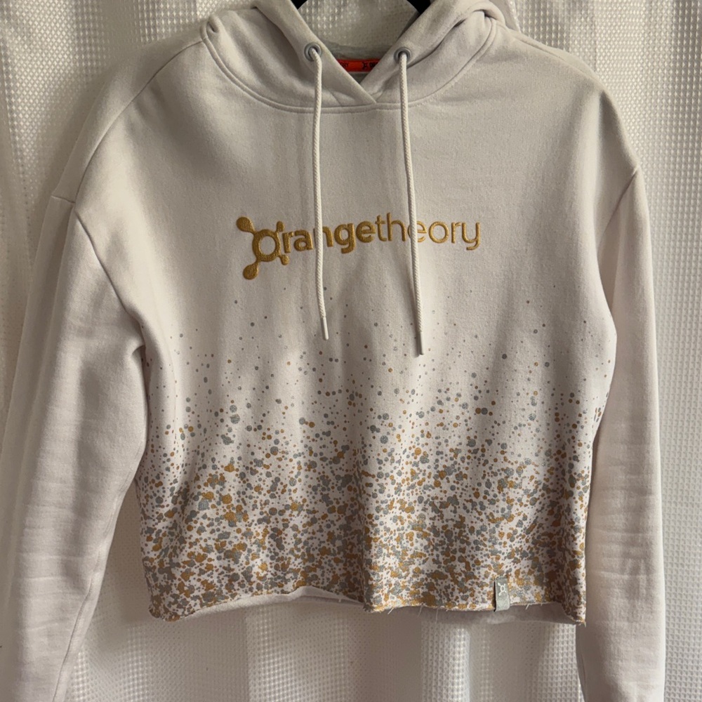 Orangetheory Women's Cream and Gold Hoodie